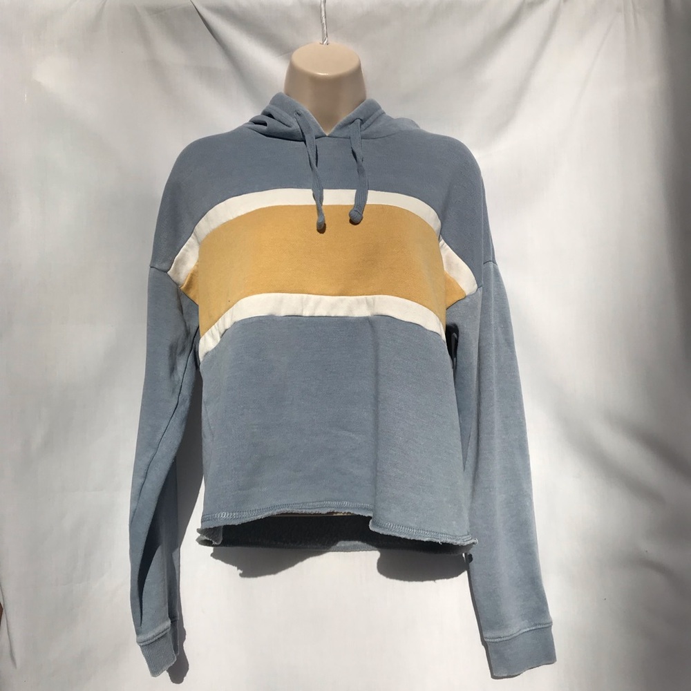 Pink Rose Striped Hoodie